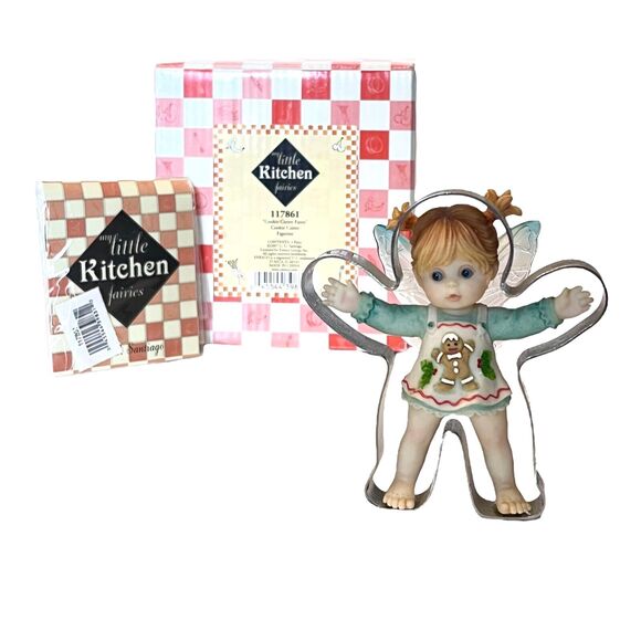 My Little Kitchen Fairies COOKIE CUTTER FAIRIE Gingerbread Apron Holiday Fairy! - Picture 5 of 5